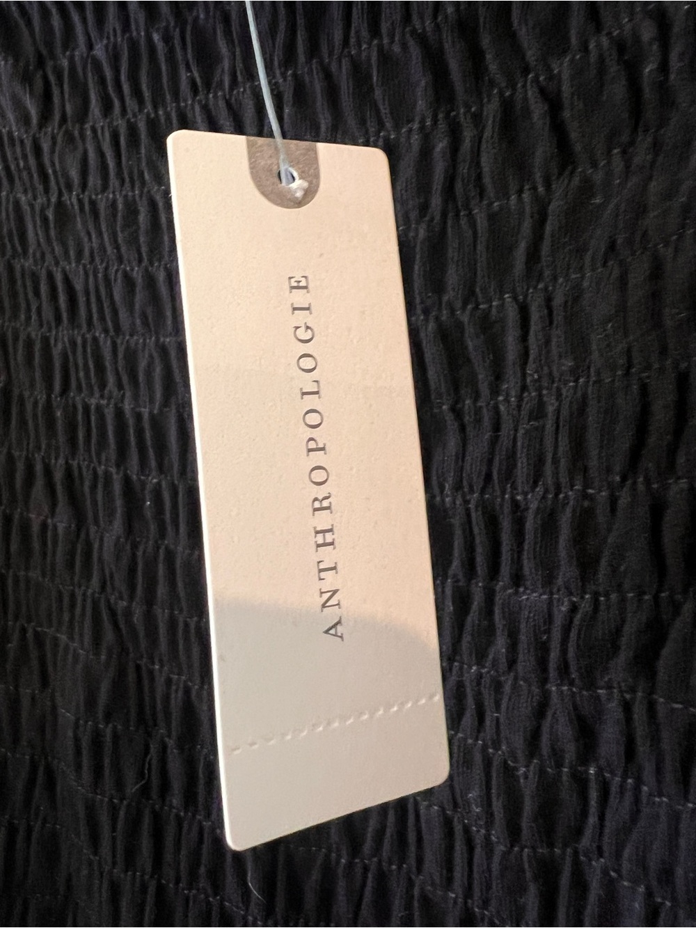 NWT Anthropologie x eri + ali “Stephanie” Smocked Eyelet Tie Peplum Top - XL - Picture 7 of 9